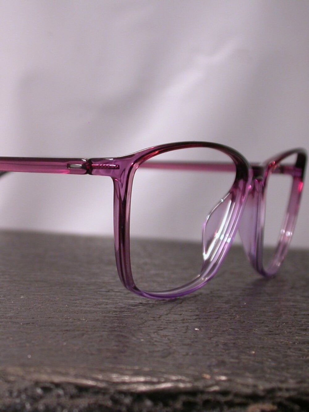 Silhouette Titan Purple Clear and Black Light Weight Eyeglasses Made in Austria
